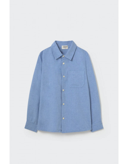 Mélange flannel shirt Chambray Turin