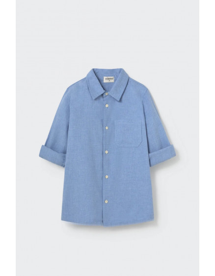 Mélange flannel shirt Chambray Turin 3