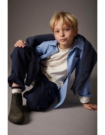 Mélange flannel shirt Chambray Turin 4