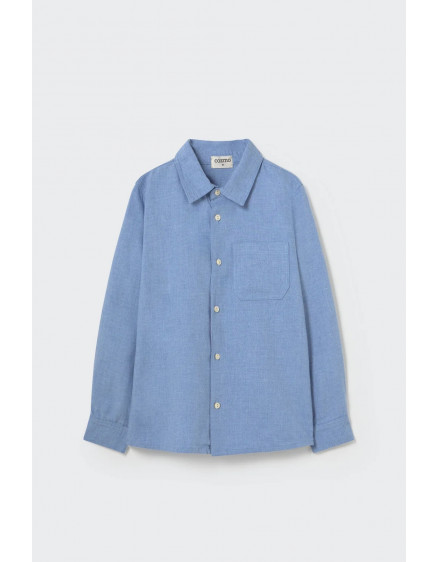 Mélange flannel shirt Chambray Turin