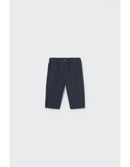 Smooth cotton twill pockets pants Navy Blas