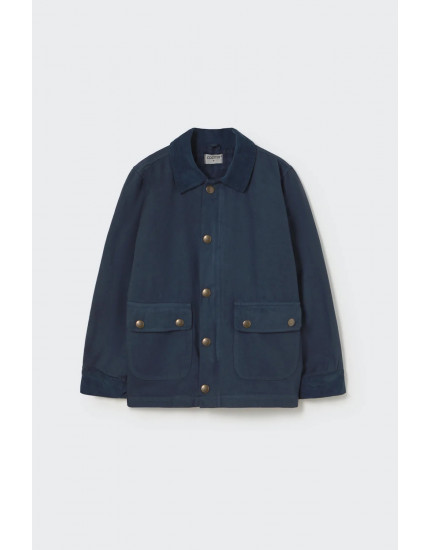 Smooth cotton twill jacket Navy Tallin
