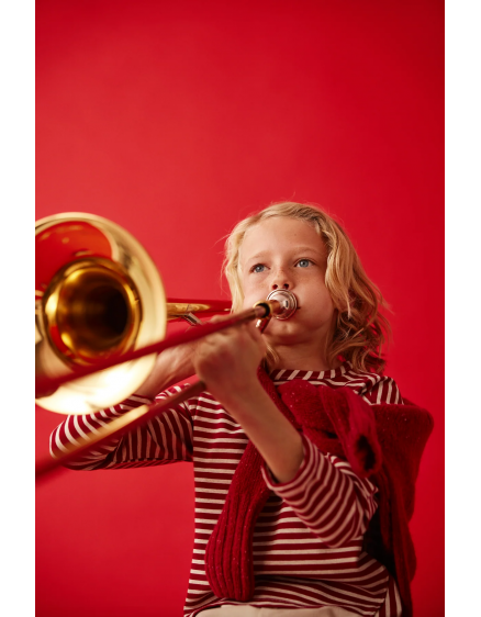 Striped elastic fleece T-shirt Burgundy Joel 2