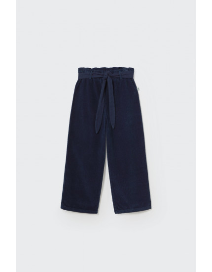 Denim corduroy wide pants Navy Lima 12Y