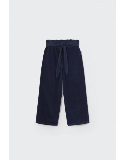 Denim corduroy wide pants Navy Lima