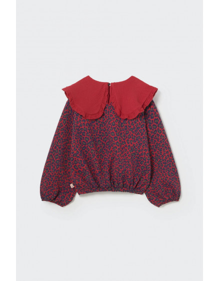 Animal print fleece sweatshirt Red Velvet Genoa