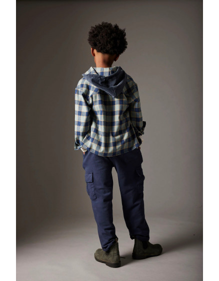 Soft brushed fleece pants Navy Milan 5