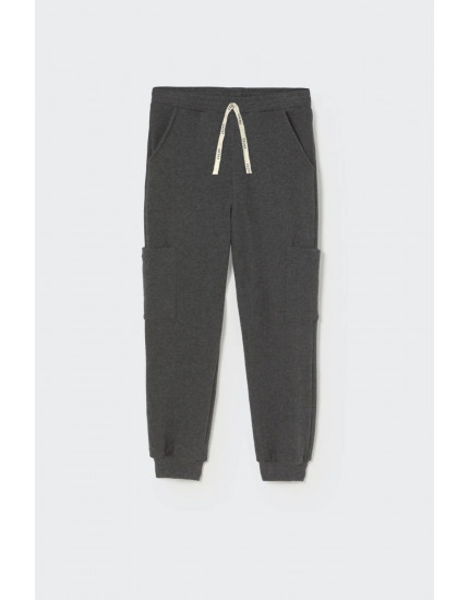 Soft brushed fleece cargo pants Grey Taiwan
