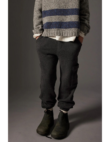 Soft brushed fleece cargo pants Grey Taiwan 2