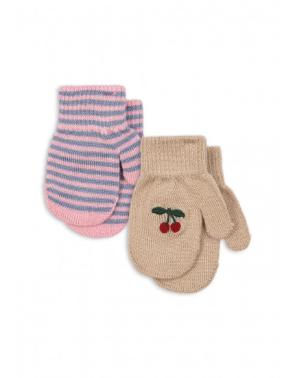 2 Pack Filla Mittens Cherry Stripe
