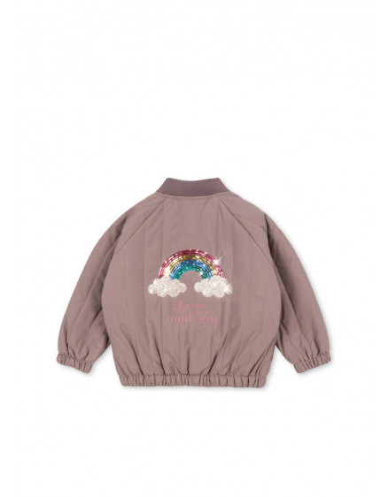 Juno Sequin Bomber Jacket Twilight Mauve