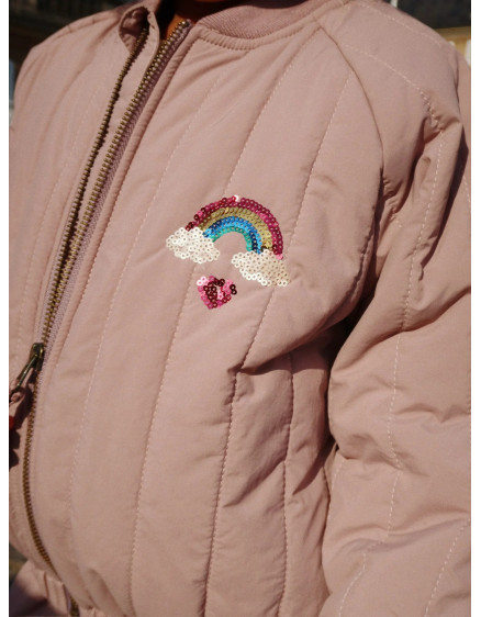 Juno Sequin Bomber Jacket Twilight Mauve 2