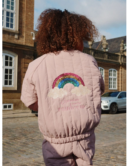 Juno Sequin Bomber Jacket Twilight Mauve 8