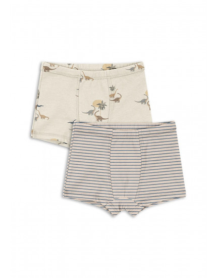 Basic 2 Pack Boy Boxers Kubi Stripe 5-6Y