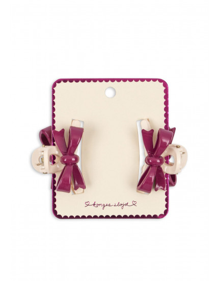 2 Pack Belis Bow Hair Claw Sangria