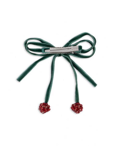 2 Pack Cherry Bow Hair Clips Smoke Pine 4