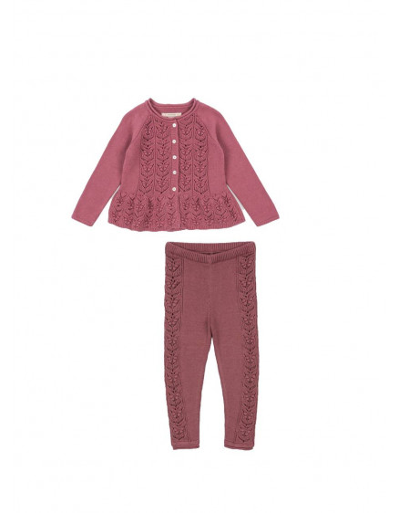 Cabby Frill Cardigan Deco Rose Set