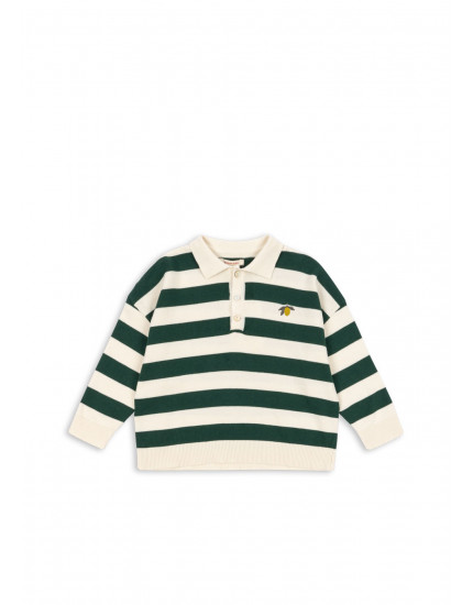Manis Knit Polo Pine Groove
