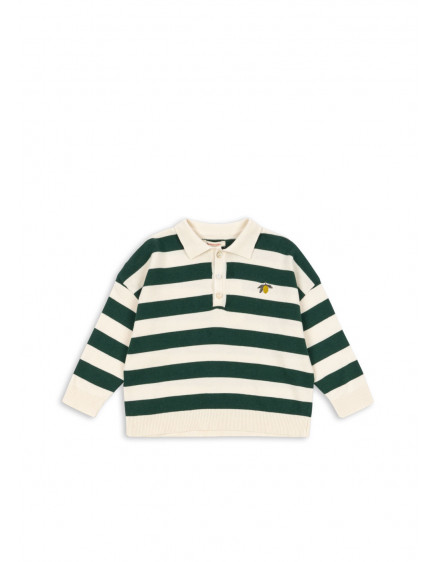 Manis Knit Polo Pine Groove
