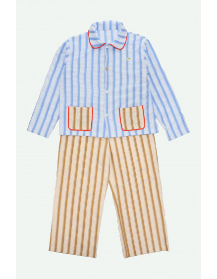 Pyjamas Stripes Deep Sea 