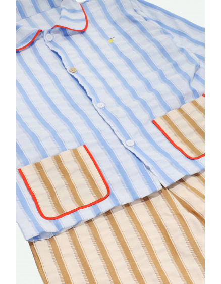 Pyjamas Stripes Deep Sea  3