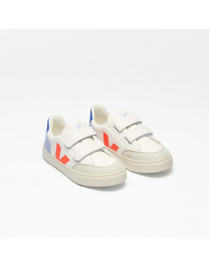 Кеди V-12 White Multico Orange Fluo