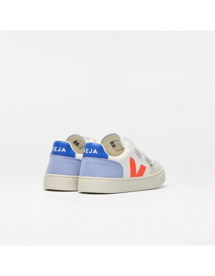 V-12 Leather White Multico Orange Fluo 2