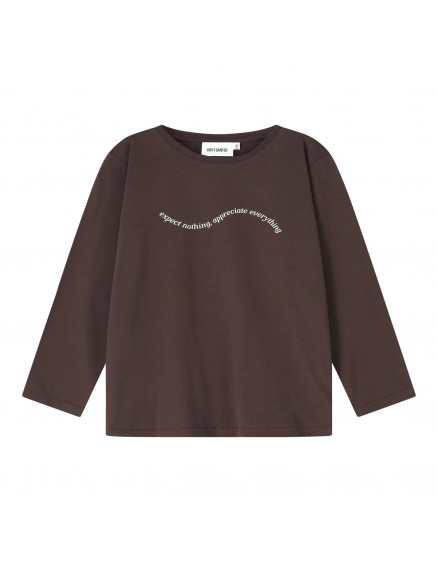 Longsleeve T-Shirt Expect Nothing Chocolat