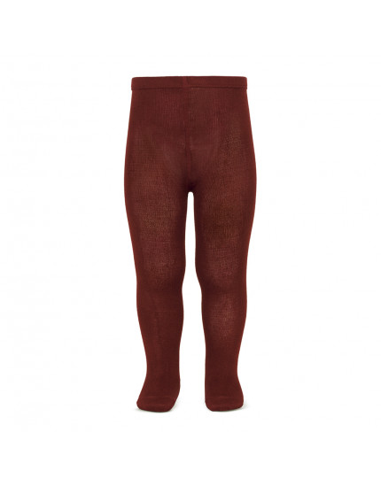 Plain stitch basic tights Burgundy 572