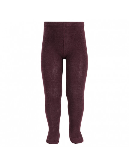 Plain stitch basic tights Syrah 596