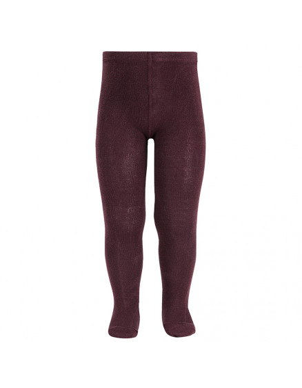 Plain stitch basic tights Syrah 596