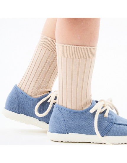 Bamboo rib short socks Ballerina 552