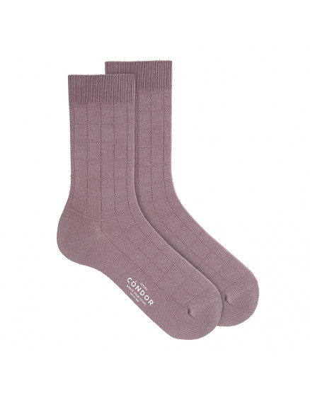 Check textured socks for woman Iris 174