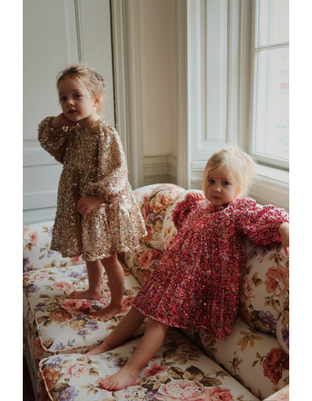 Lila Sequins Bow Dress Sparkling Sangria 7