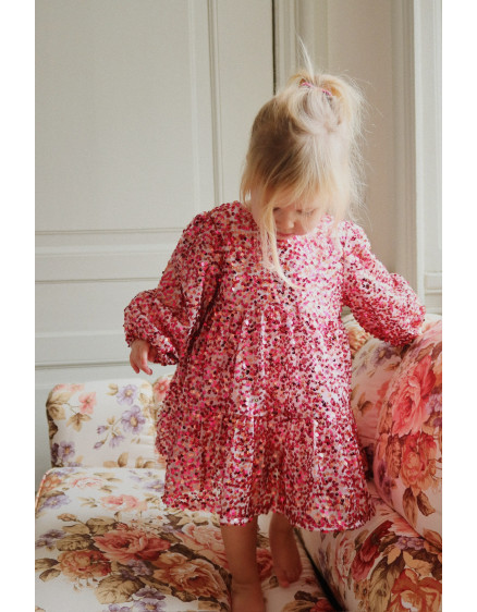 Lila Sequins Bow Dress Sparkling Sangria 6