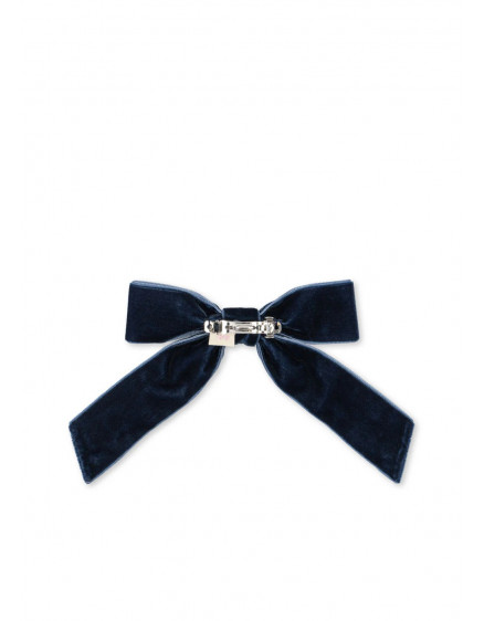 Velvet Bow Pearly Hair Clip Navy Blazer 4
