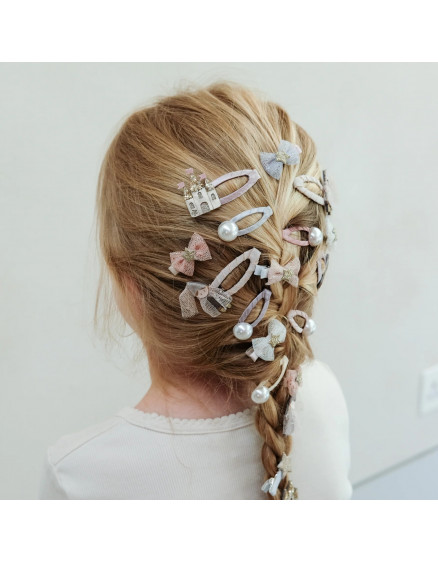 Tutu Bow Mini Clips Pink 4