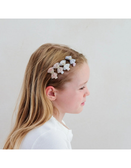 Tutu Bow Mini Clips Pink 3