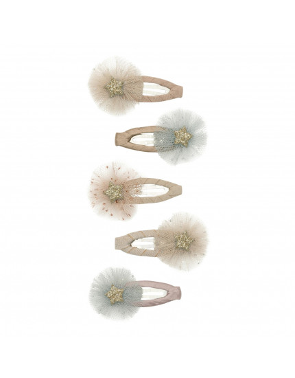 Mini Tulle Rosette Clic Clacs Neutral