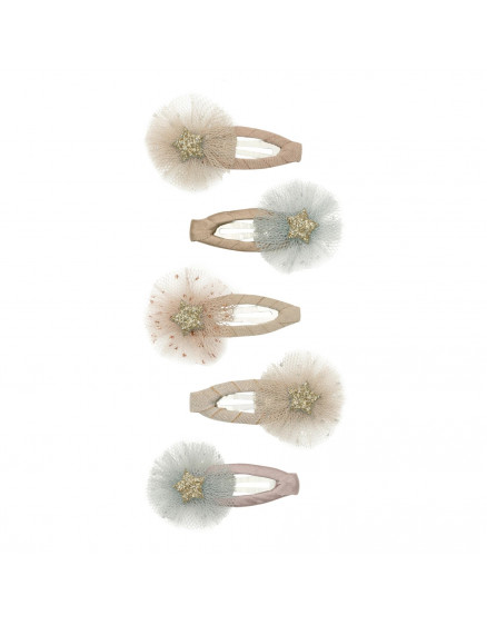 Mini Tulle Rosette Clic Clacs Neutral