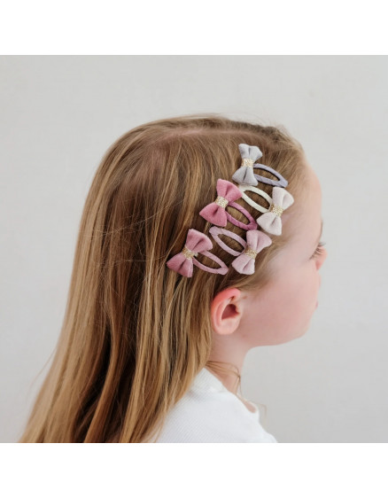 5 x Заколки Tinkerbell Velvet Bow Pink 3