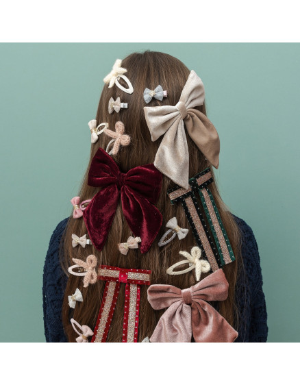 5 x Заколки Tinkerbell Velvet Bow Pink 2