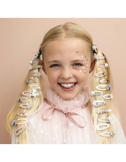 Layered Star Clips Shimmer 5