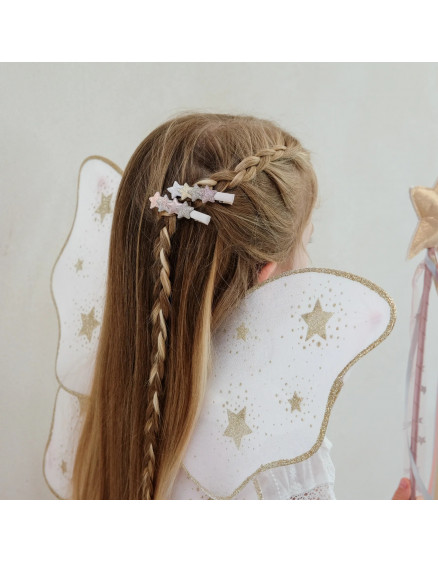 Layered Star Clips Shimmer 3