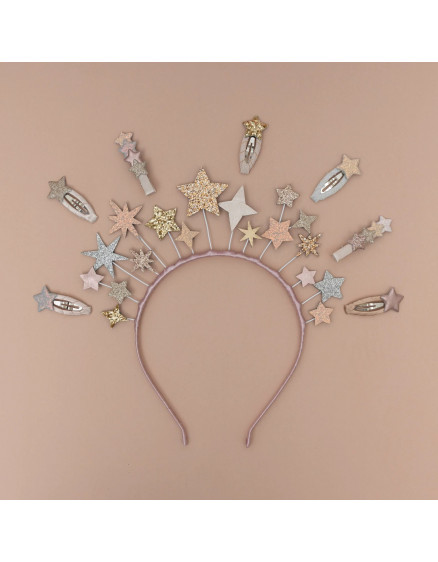 Layered Star Clips Shimmer 2