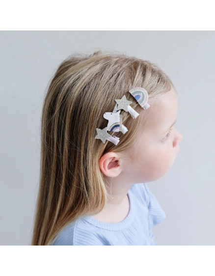 Celeste Unicorn Mini Clips Pink 2