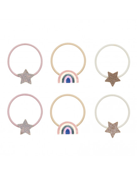 Rainbow & Star Ponies Pink