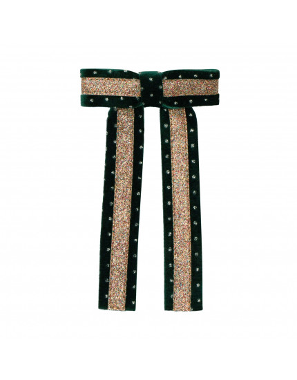 Circus Glitter Bow Green
