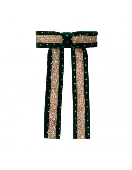 Circus Glitter Bow Green