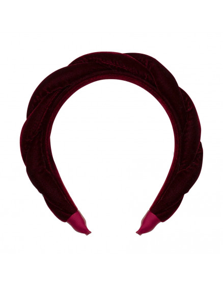 Oversize Twist Velvet Alice Burgundy